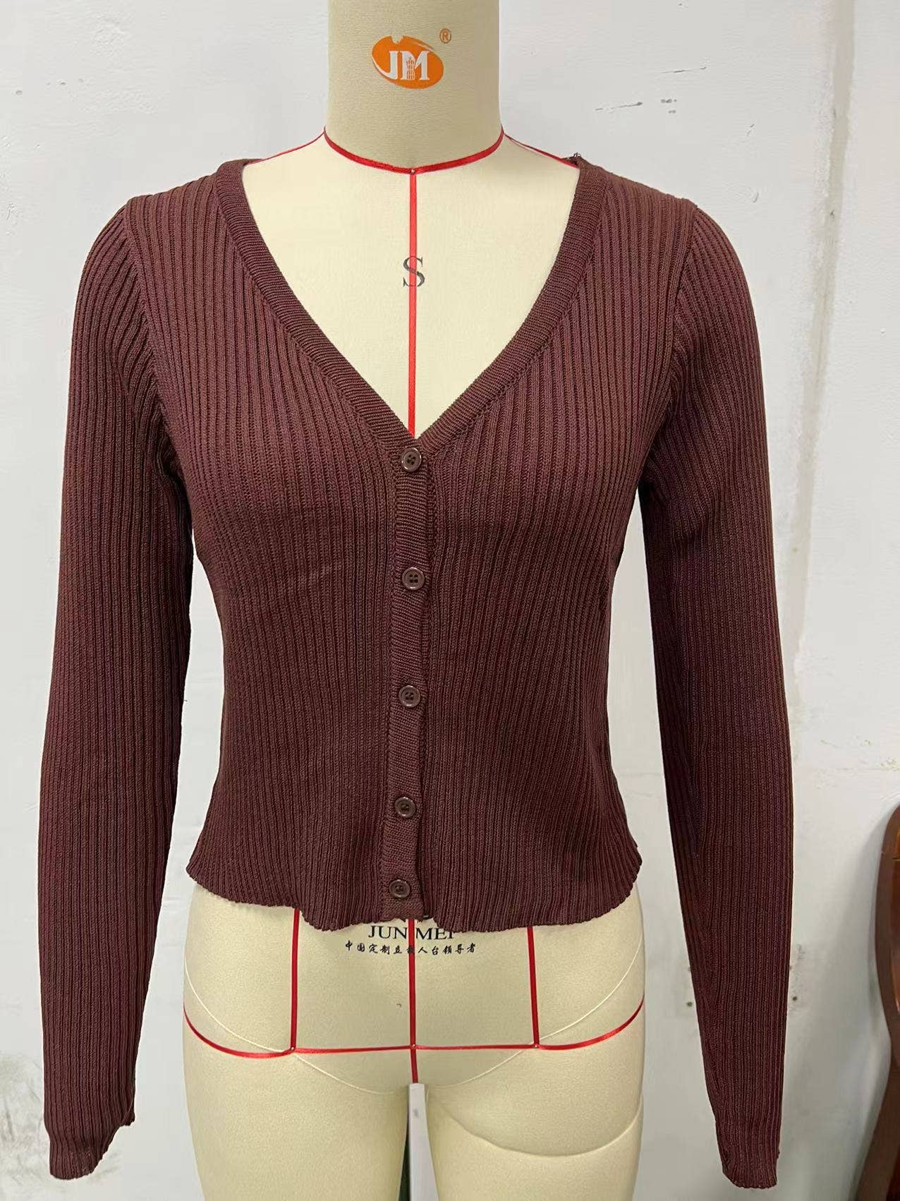 SINGLE-BREASTED CARDIGAN SOLID COLOR KNIT COAT