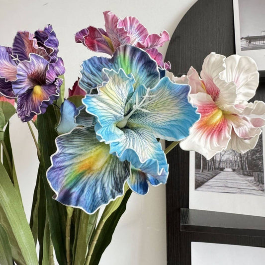 Vintage 2-Head Alice Iris Artificial Flower