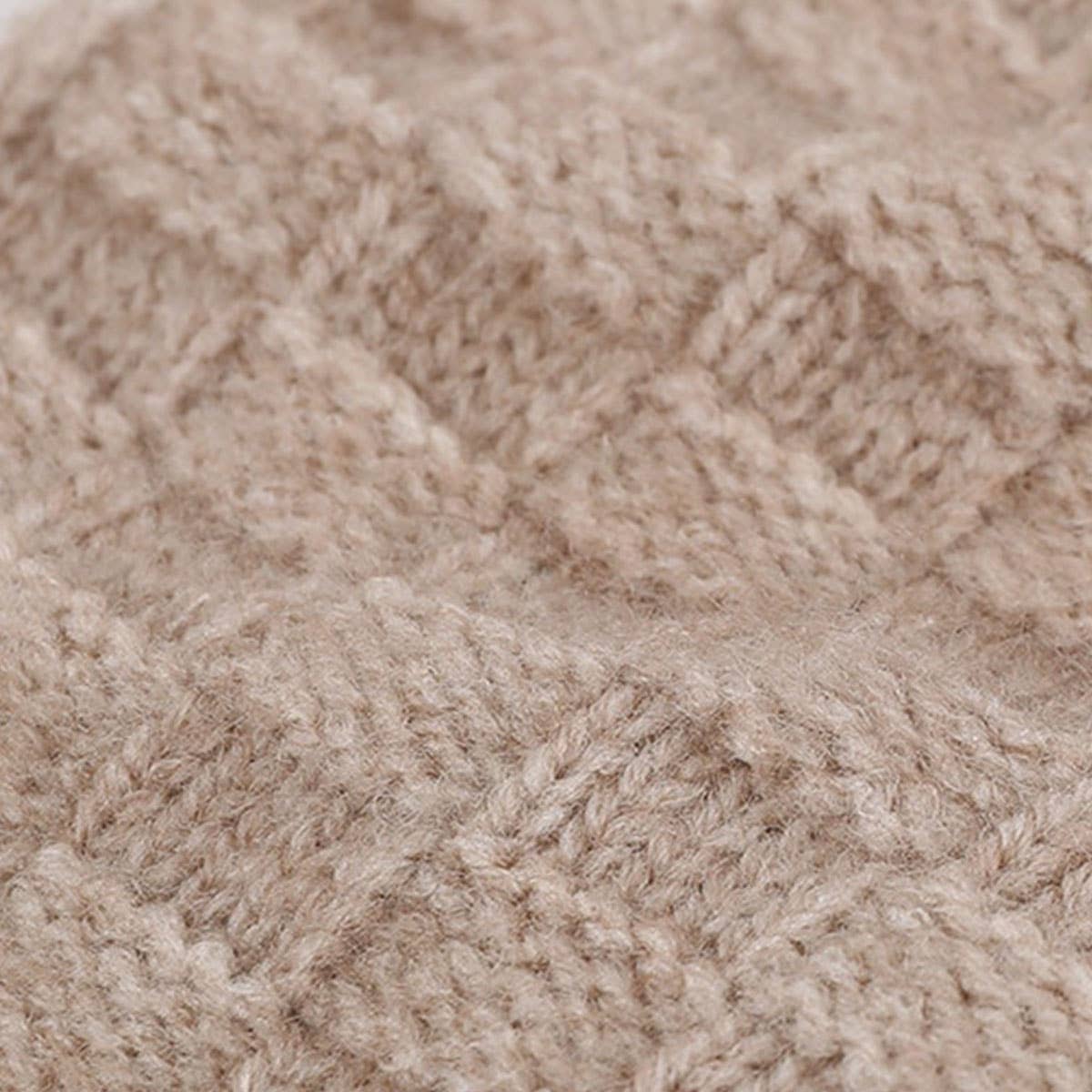 WINTER WARM PLAID KNITTED TOUCH SCREEN GLOVES_CWAG0410