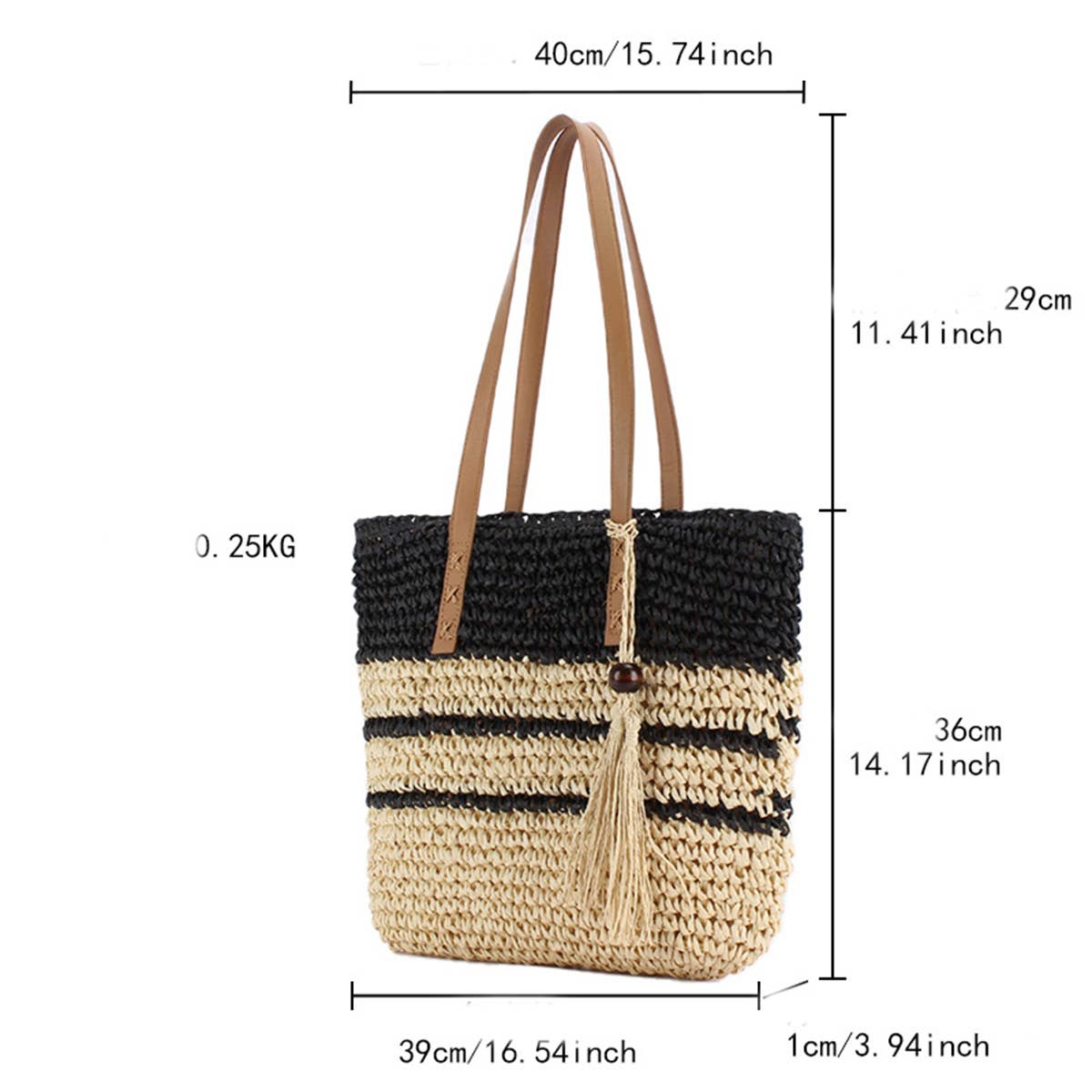 2024 NEW STYLE STRIPED ARMPIT STRAW BAG_CWAB2027