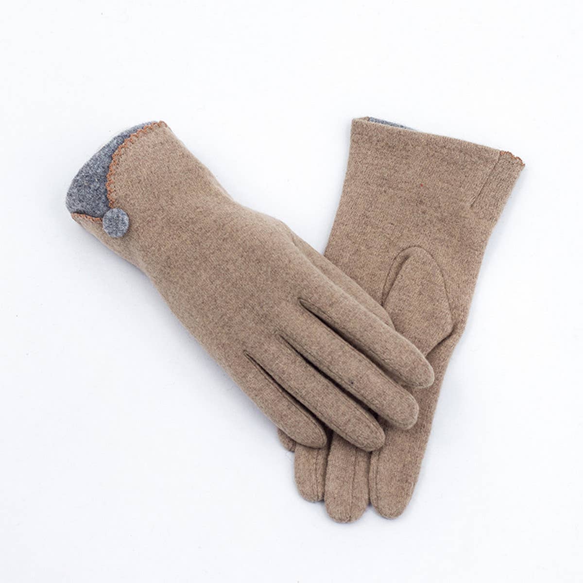 FASHIONABLE GOLD STRIPED GLOVES_CWAG0075