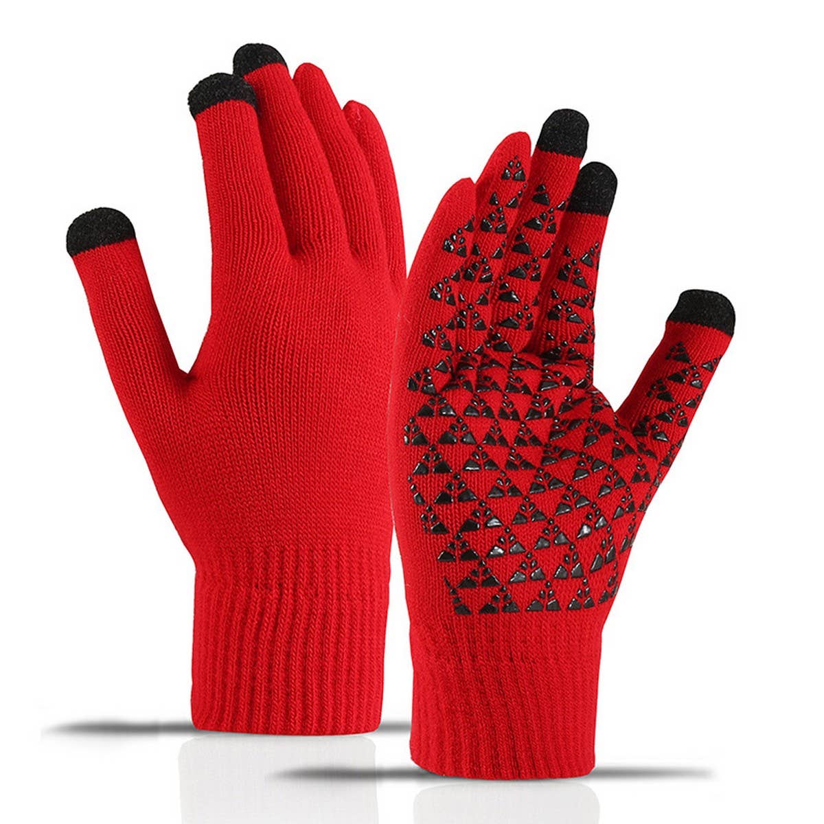 CWAG00542_WINTER KNIT WARM TOUCHSCREEN GLOVES FOR MEN WOMEN