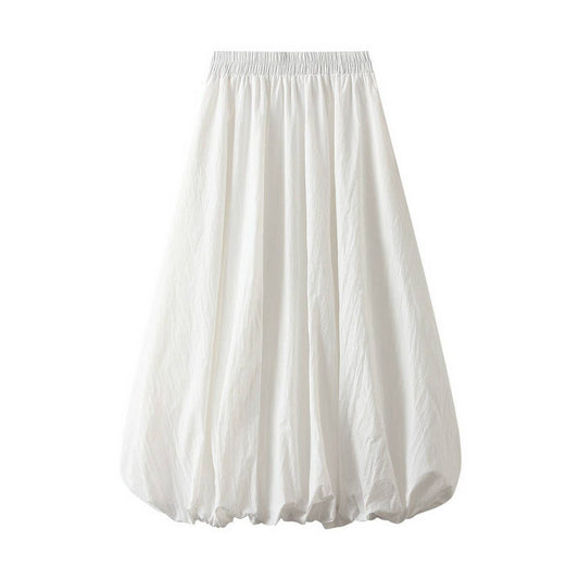 High-Waist Slim Fit Balloon Midi Skirt