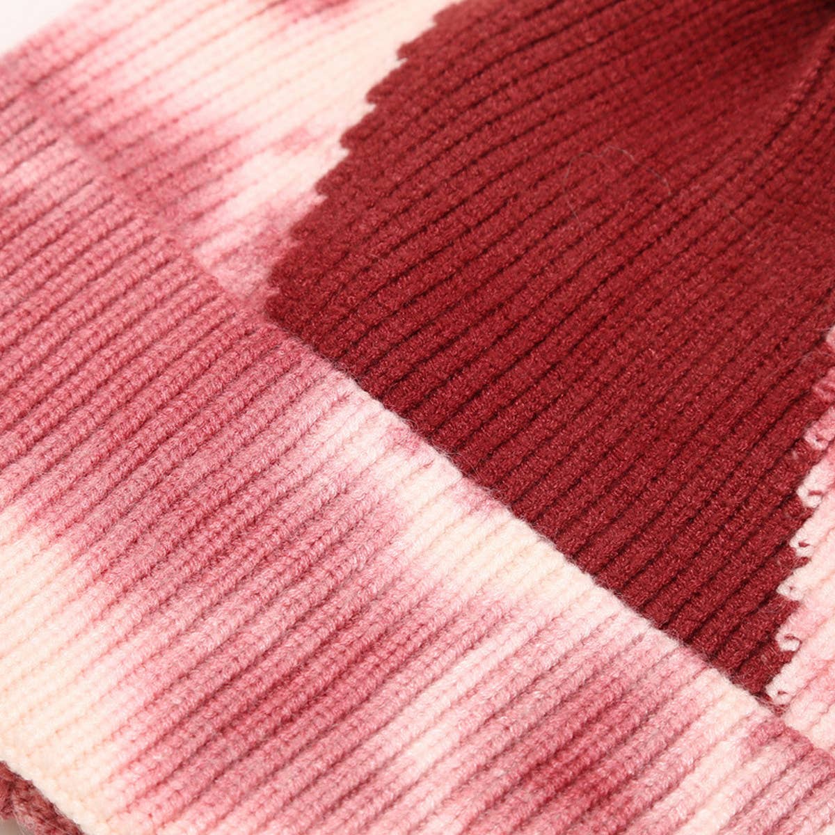 NEW TIE-DYE POM-POM KNITTED HAT_CWAH1619