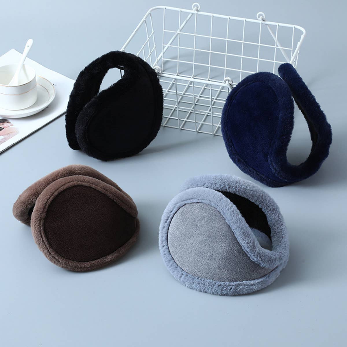 SOLID COLOR WARM SIMPLE FOLDABLE EARMUFFS_CWMM1423