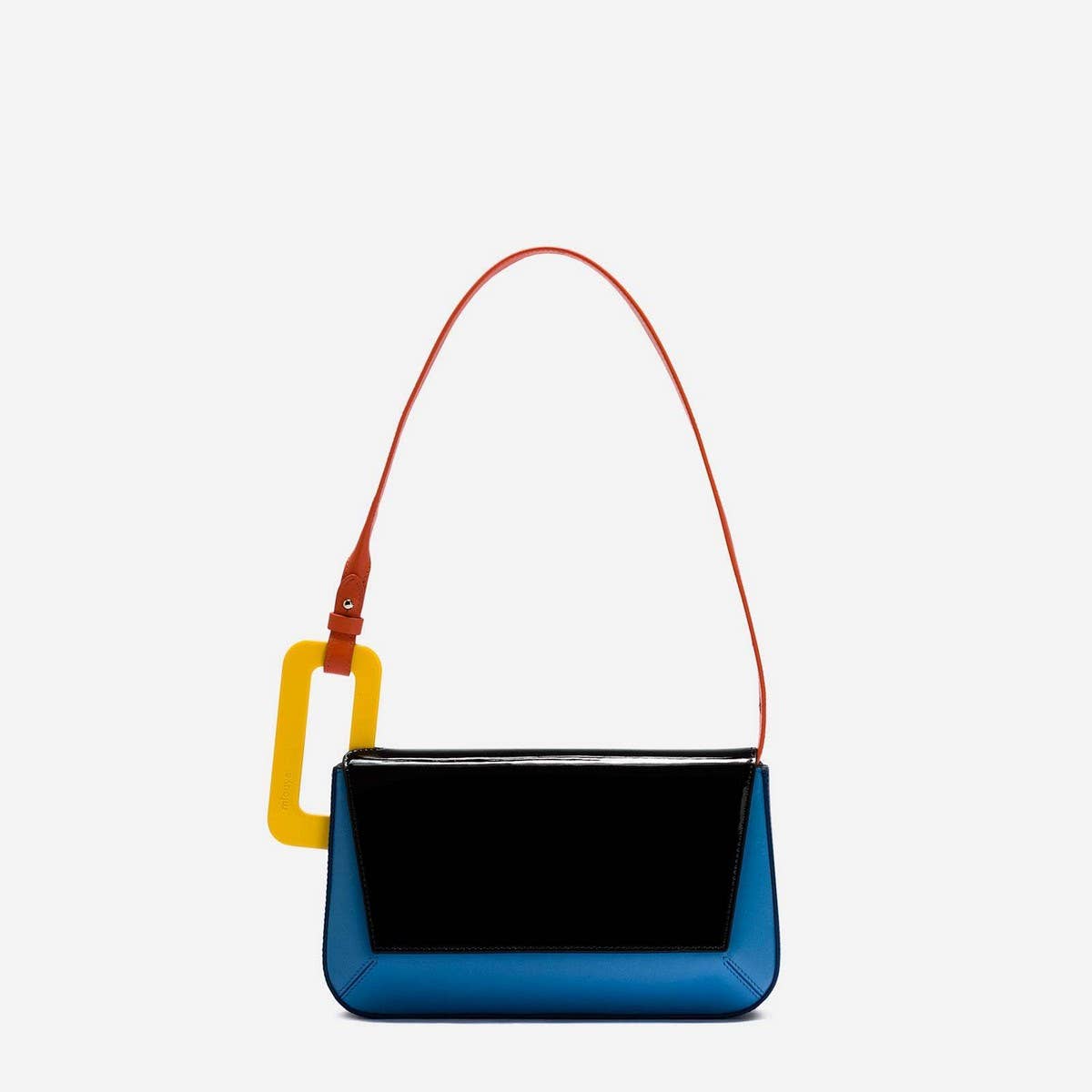GEOMETRIC SPLICING SMALL SQUARE BAG SHOULDER BAG_CWAB1935