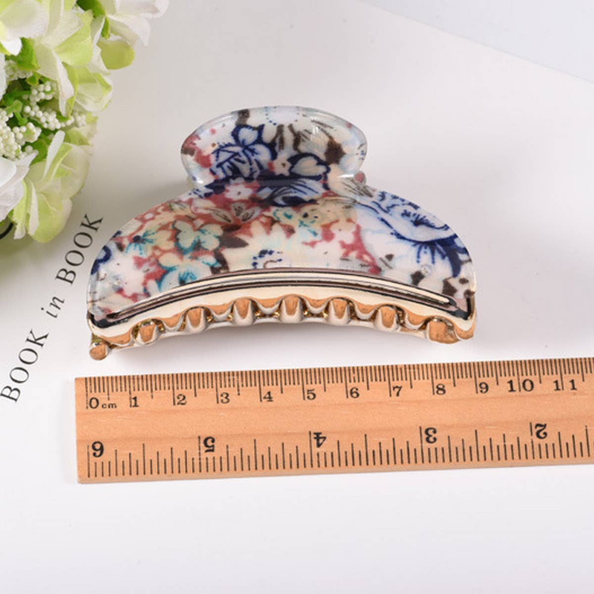 Large Acrylic Flower Hair Claw Ponytail Clip_CWAHA0990