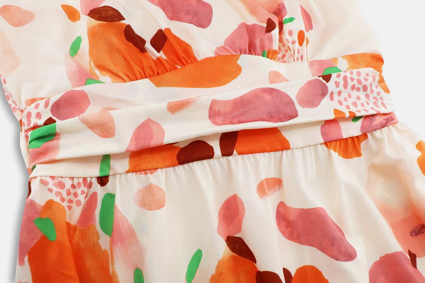 Sleeveless Halter Neck Printed Midi Dress