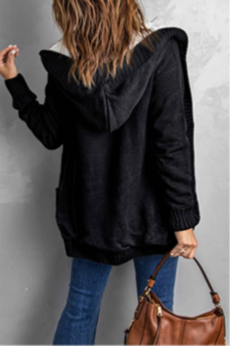 CWOCAL2185_WINTER FLEECE LONG-SLEEVED BUTTON-UP CARDIGAN