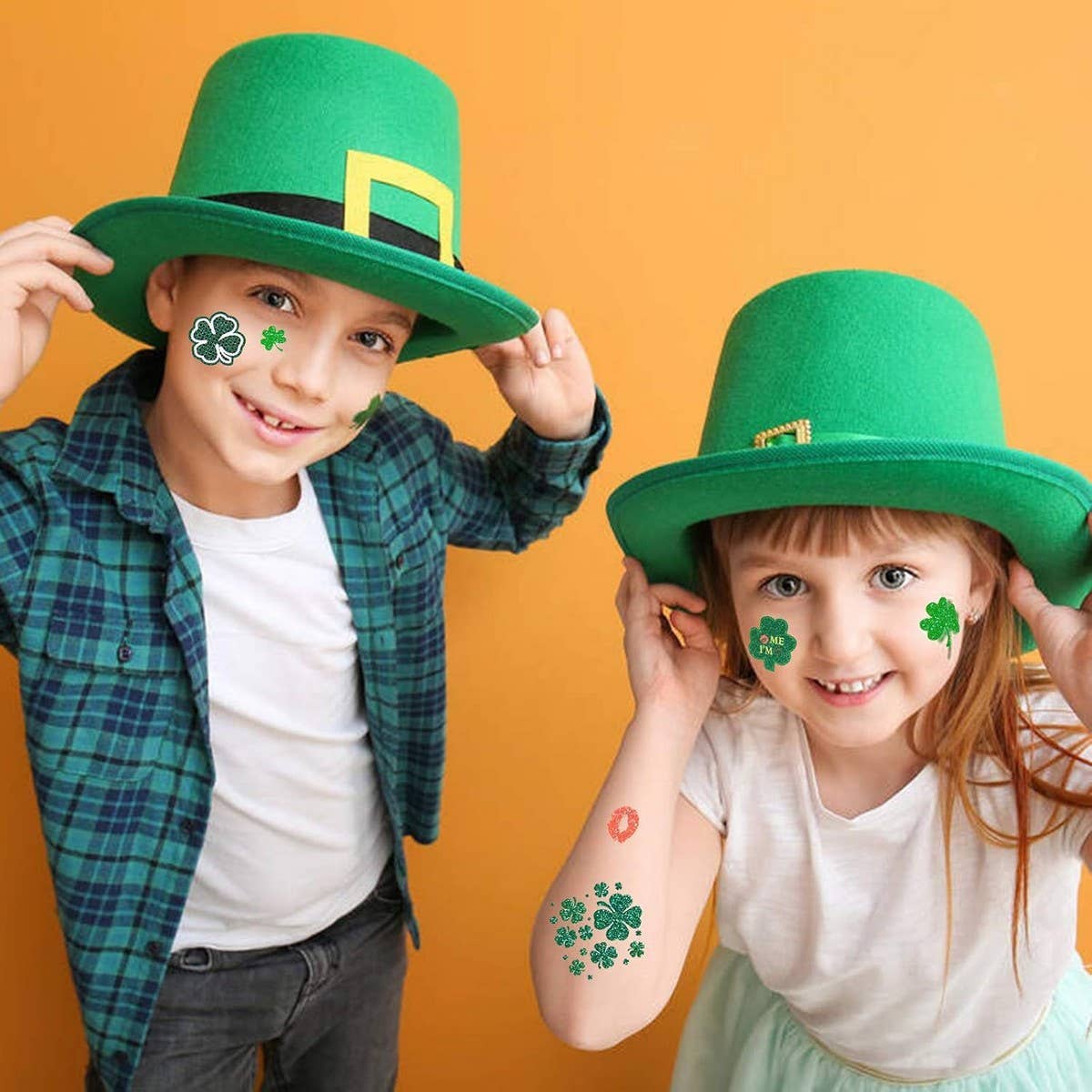 Glitter Leaf Cartoon Tattoo Stickers for Party