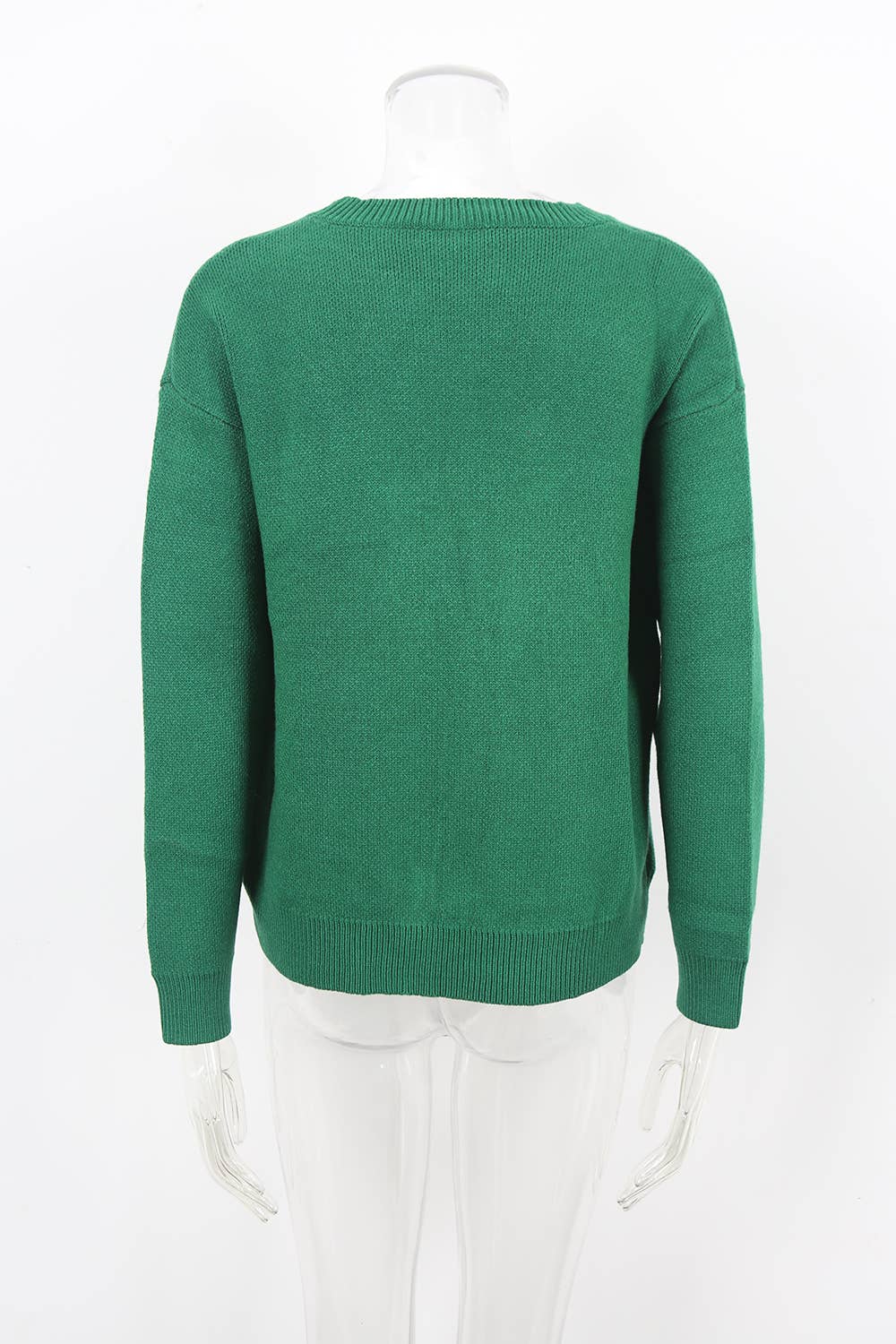 Cartoon Deer Long-Sleeved Christmas Sweater_Cwoswl07959