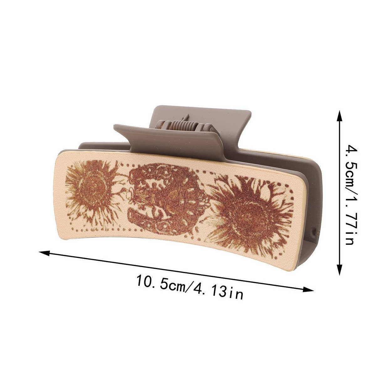 Cactus Print Leather Hair Claw Clip, Western Style_CWAHA0606