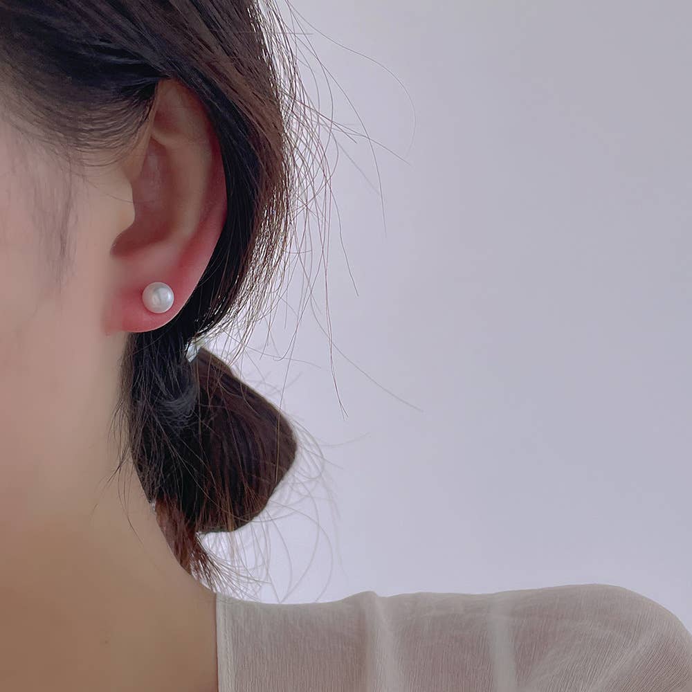 Personality s925 silver needle ear studs