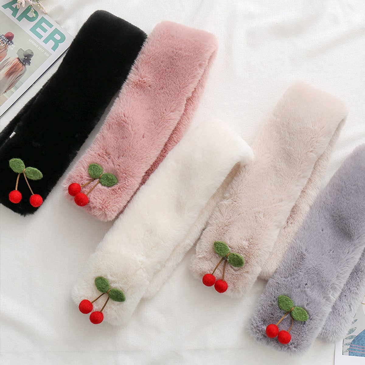 Cute Faux Rabbit Fur Scarf for Women ?  Warmth