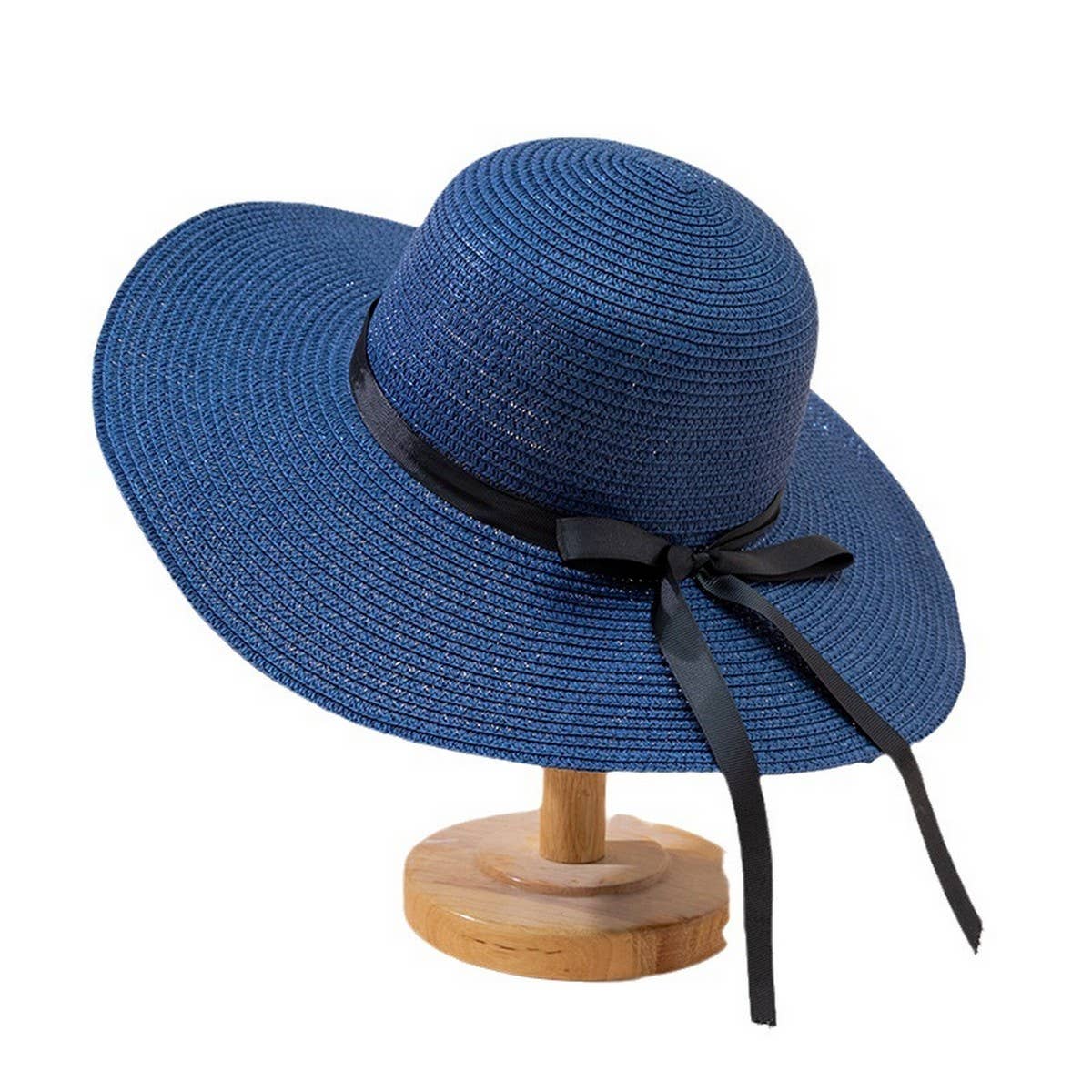 Summer beach fashion versatile bow sun hat_CWAH3445
