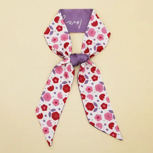 FLOWER PRINT HEAD SCARF