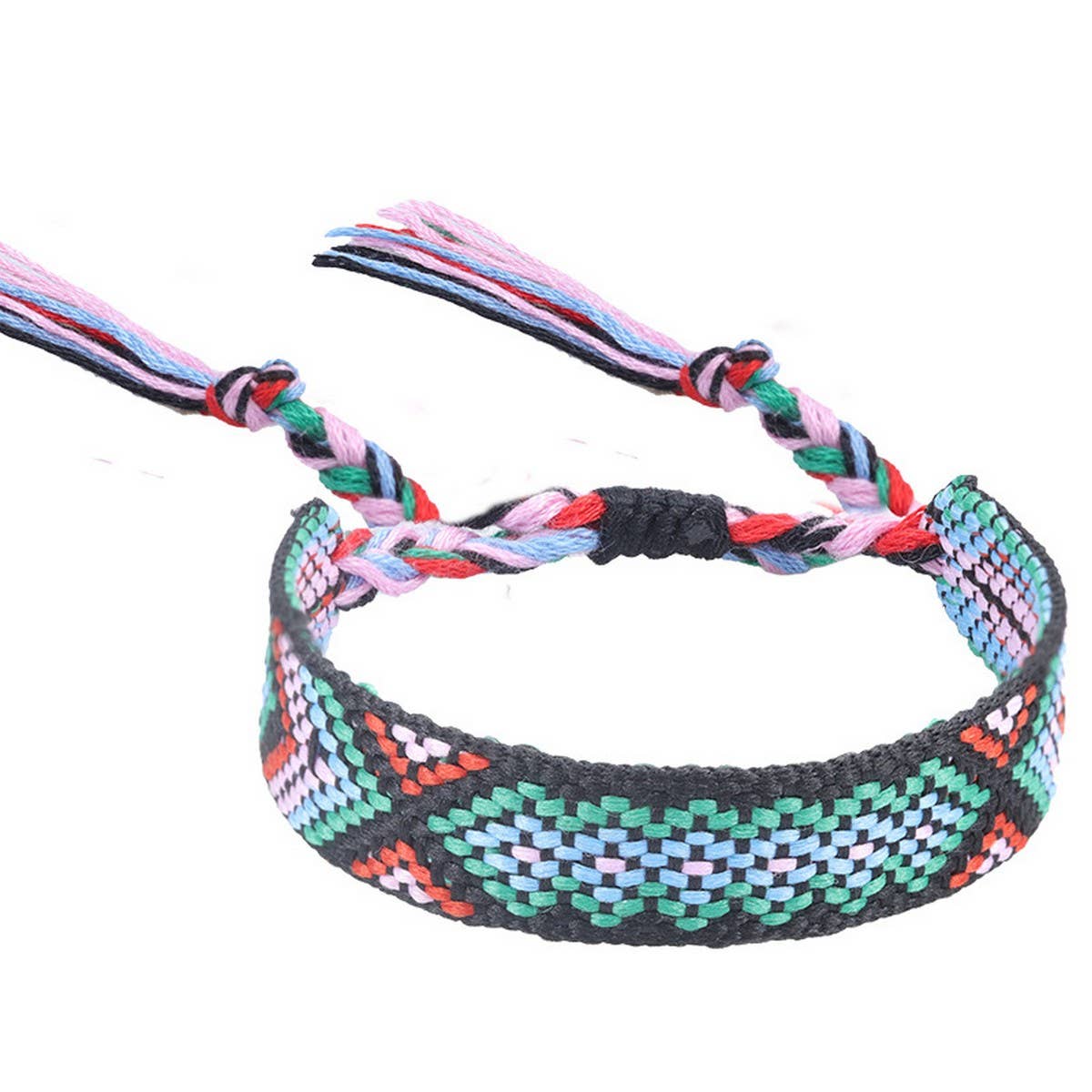 ETHNIC STYLE COLORFUL TASSEL WOVEN BRACELET