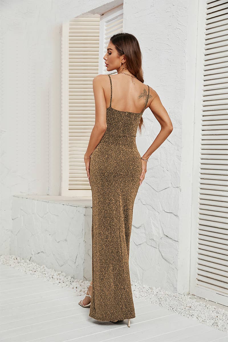 FASHION SPICE SEXY HALTER DRESS