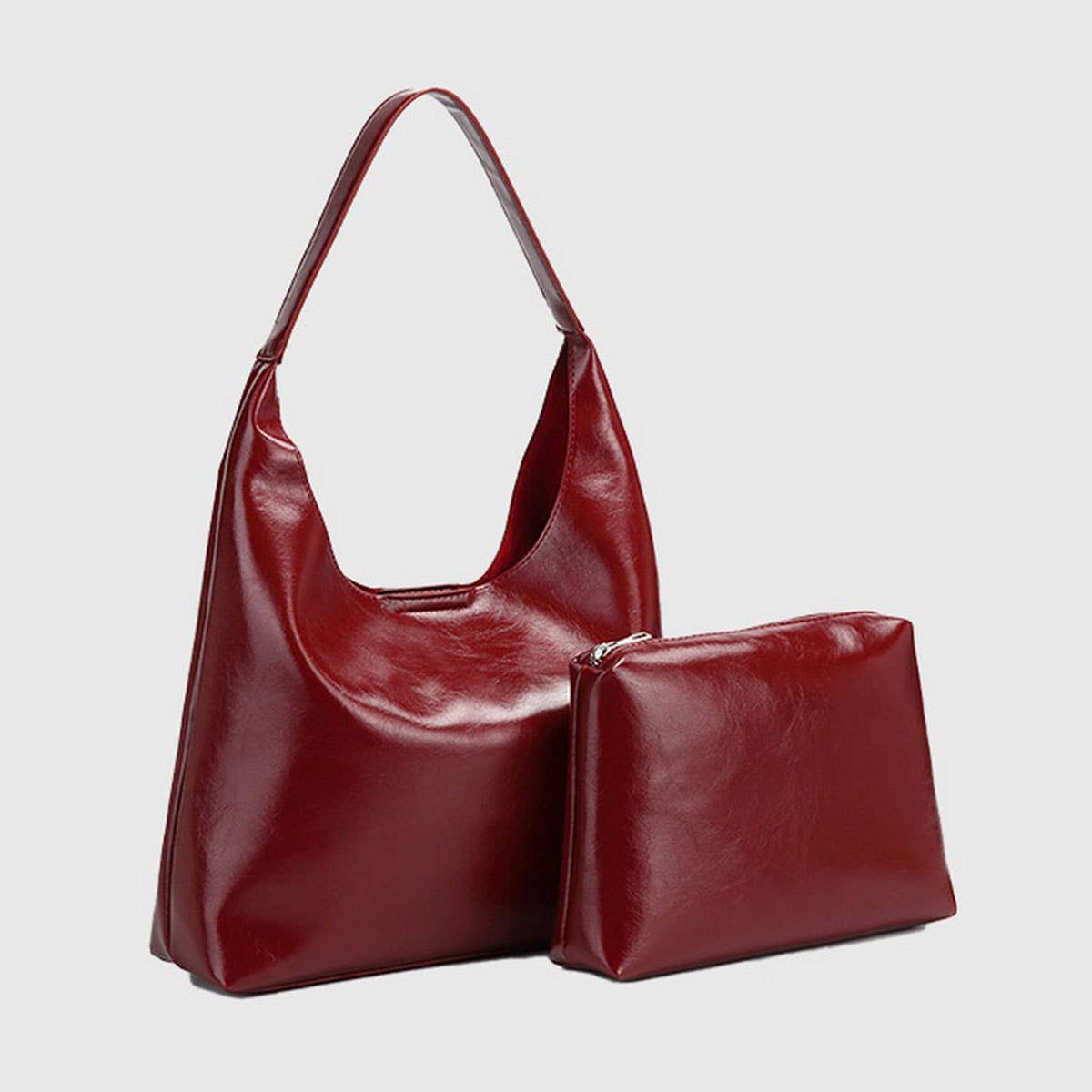 Unique Soft Leather Vintage Large Underarm Tote_CWAB5118