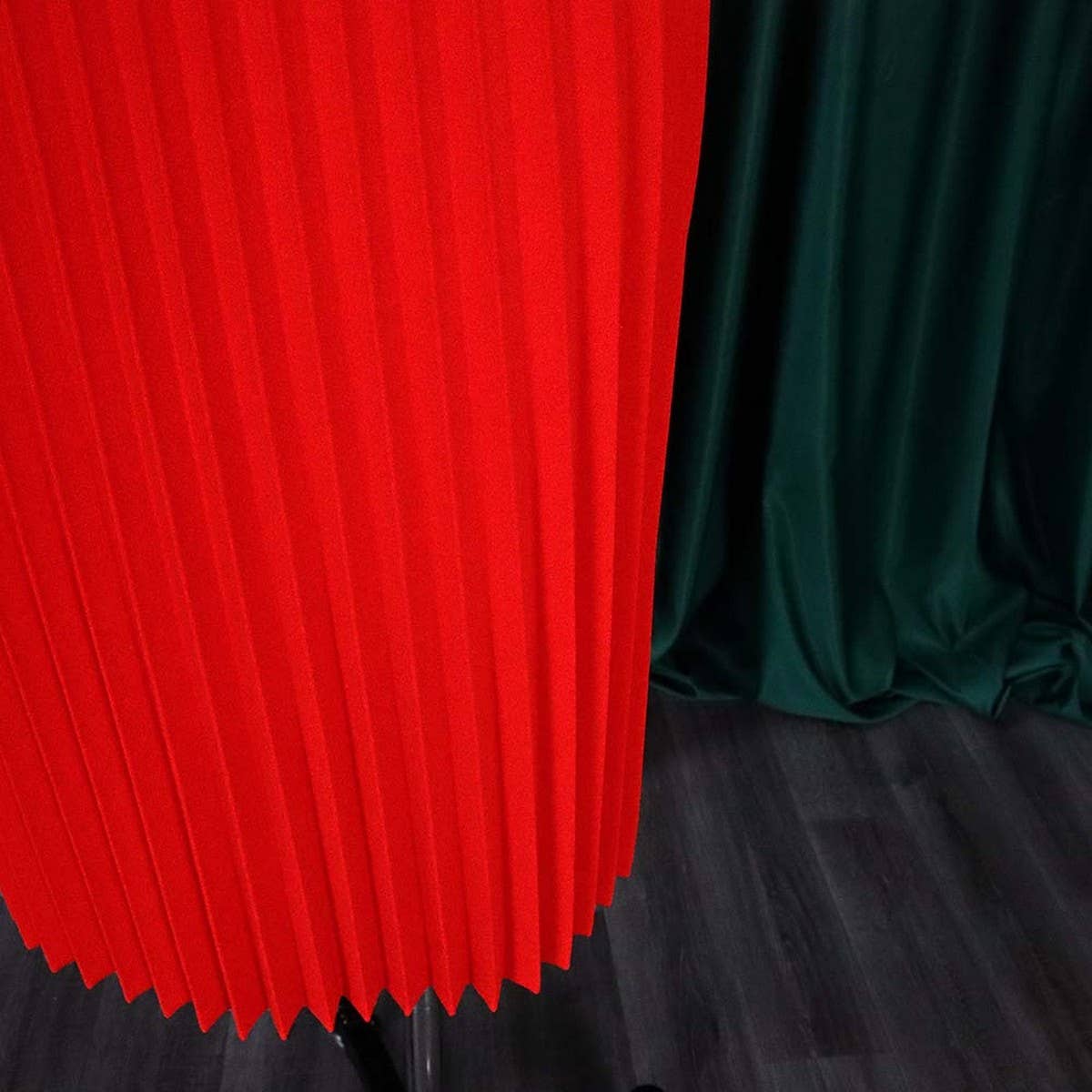 SOLID COLOR ELEGANT SUITCOLLAR PLEATED LAPEL DRESS_CWDMD3718