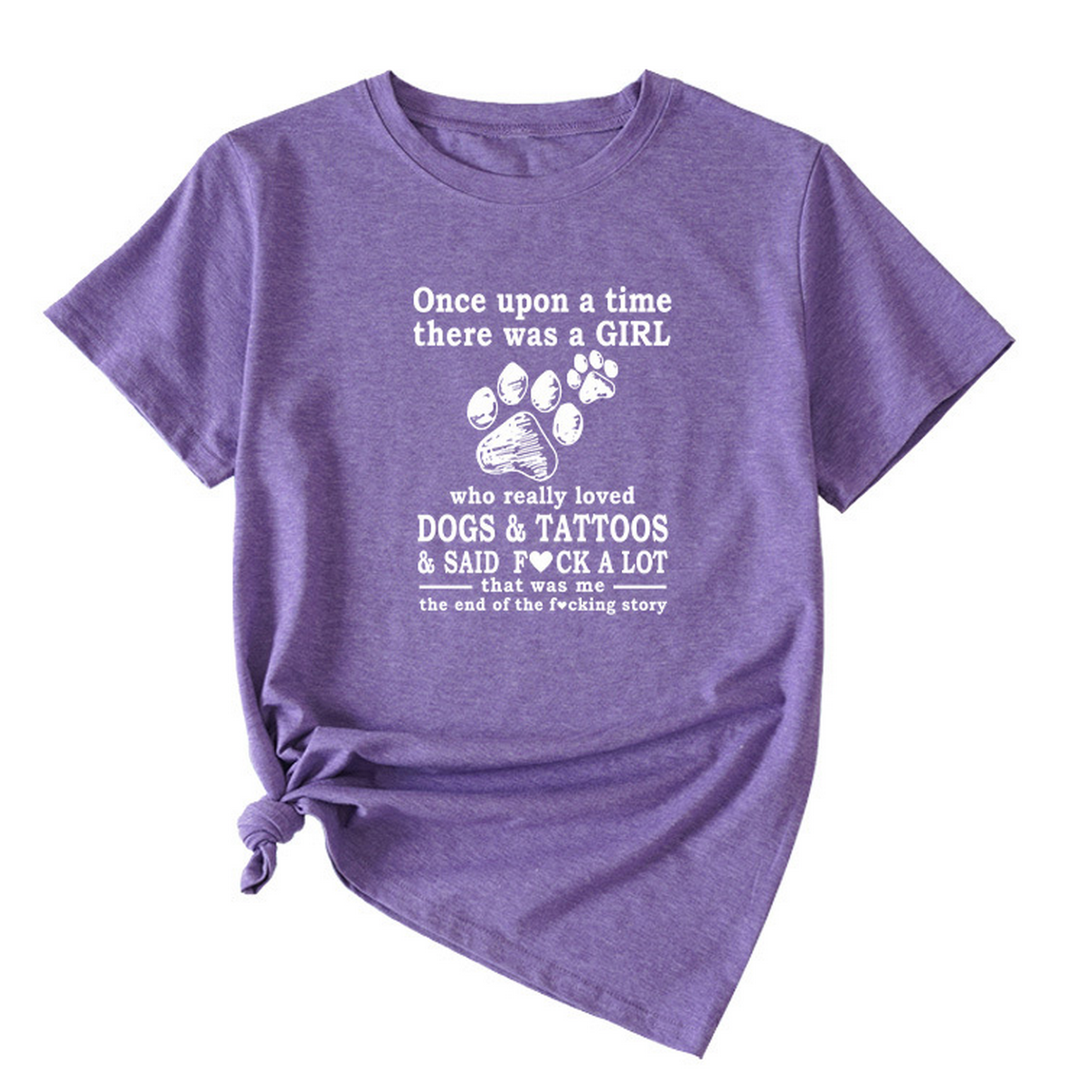 Women's Casual Tee ? Letter Graphic Print