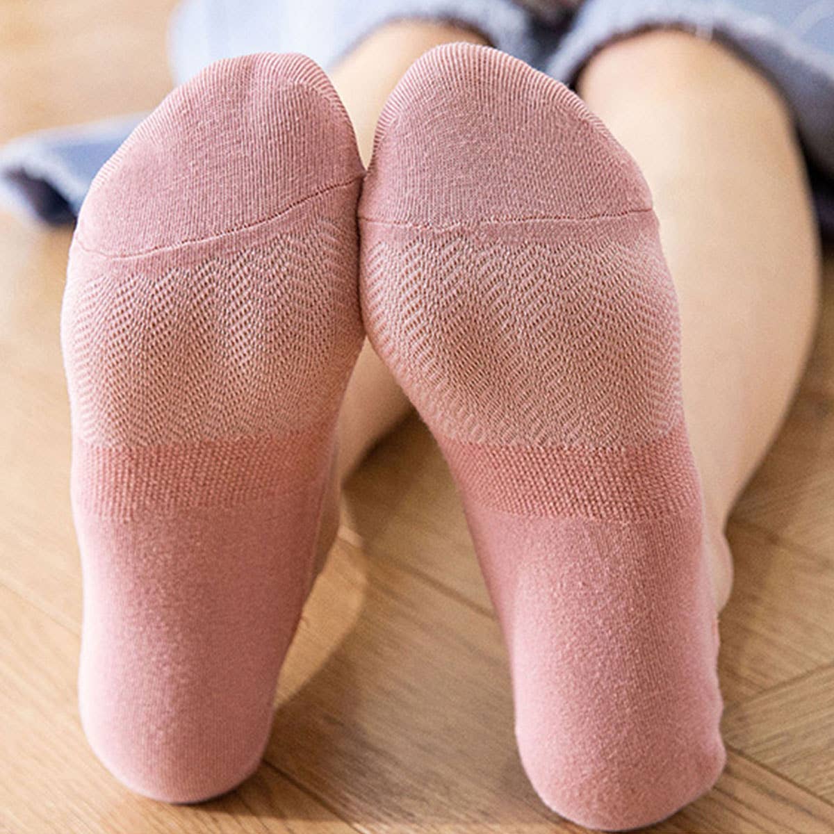 SOLID COLOR BREATHABLE COTTON SHORT SOCKS_CWMS048