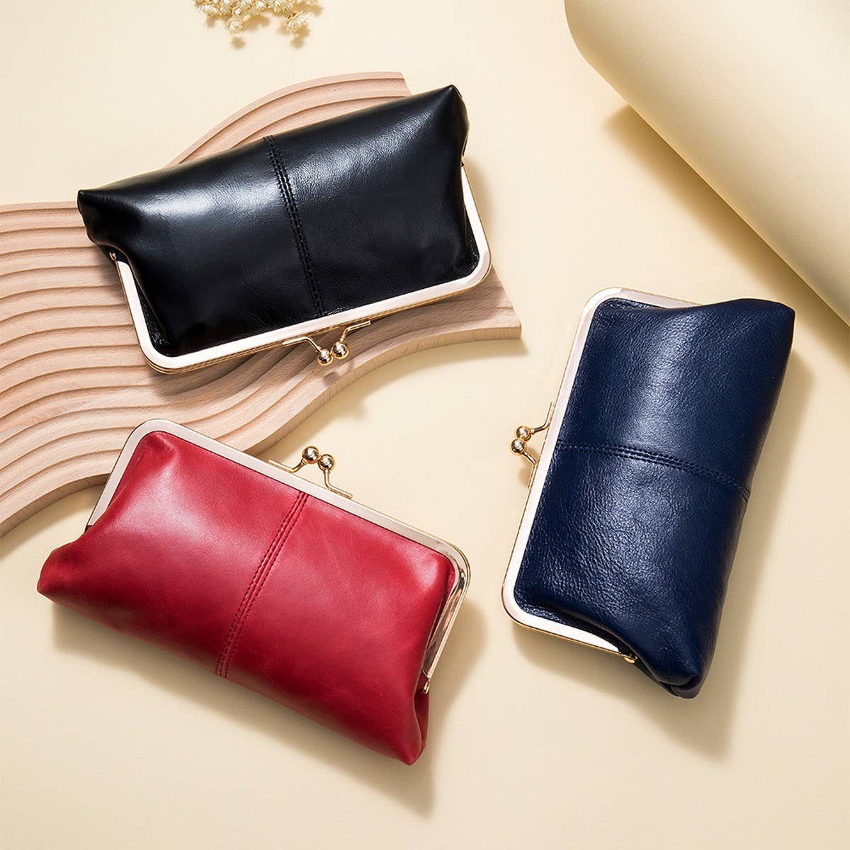 Women's Retro Long Leather Clutch Wallet Purse_CUAB00325