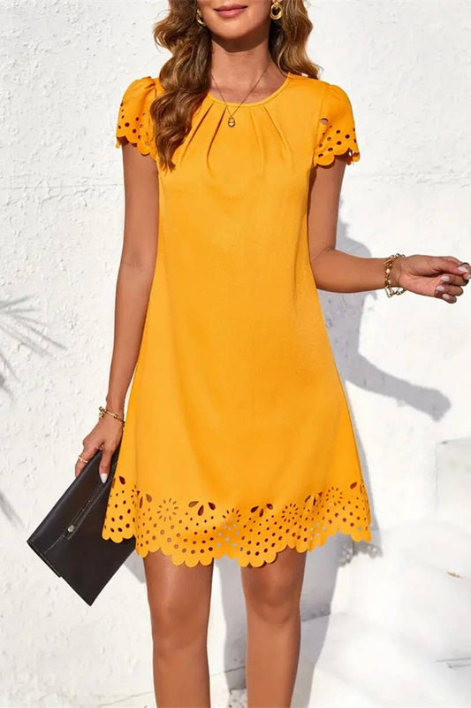 CWDSD3715_BURNISHED HIGH WAISTED SOLID COLOR DRESS