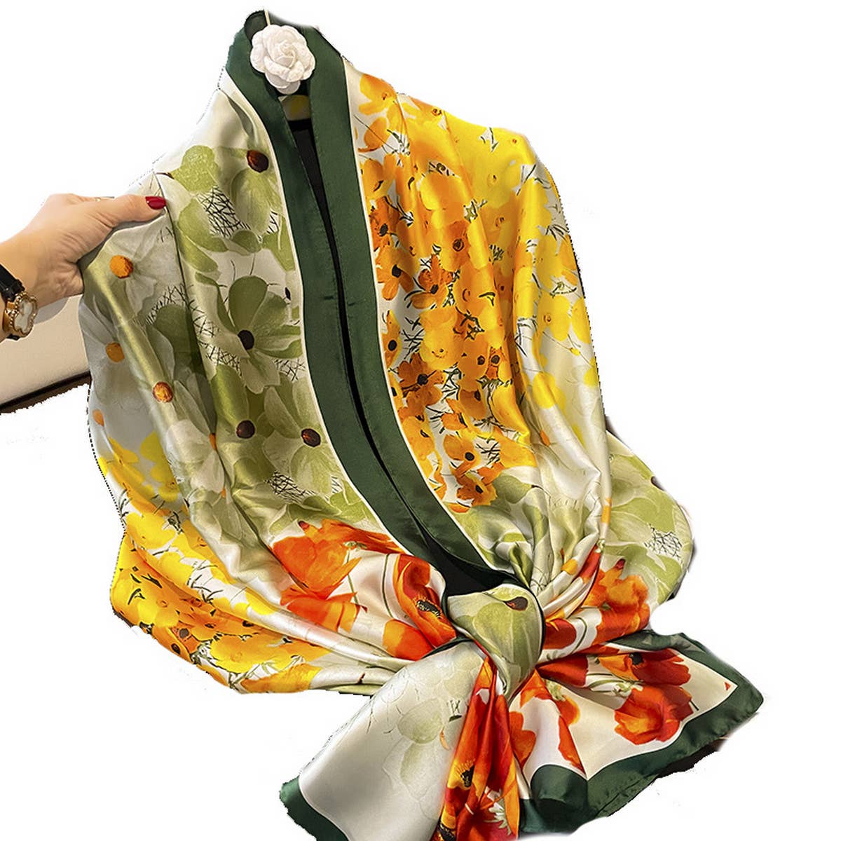 Vintage Scarf Wrap for Women Beach Sun Protection