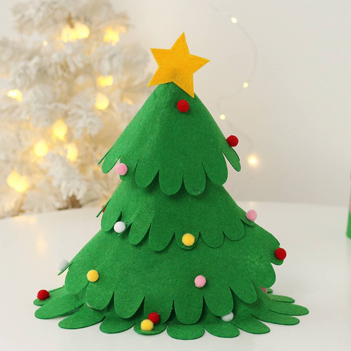 Creative Felt Christmas Tree Wine Bottle Cover_CWAJE05376