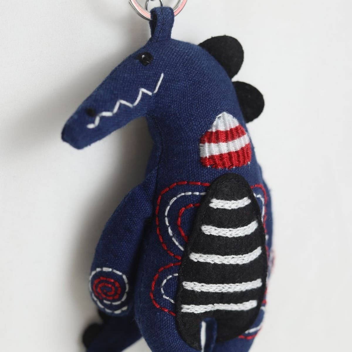 Hand-Embroidered Cute Crocodile Plush Charm
