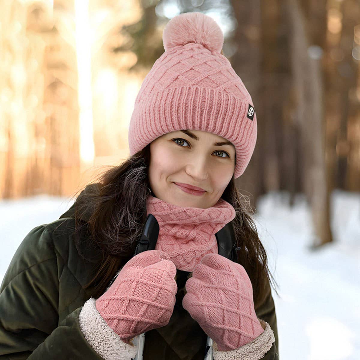 OUTDOOR WARM WOOL BALL KNITTED THREE-PIECE SUIT_CWMM2797