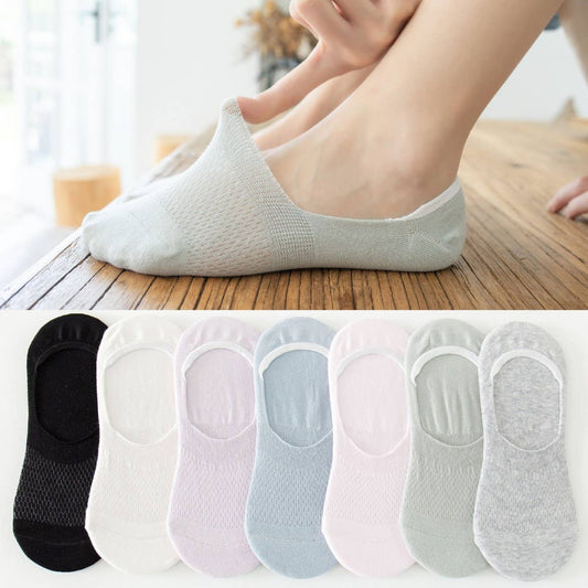 WOMEN'S HOLLOW MESH INVISIBLE BOAT SOCKS