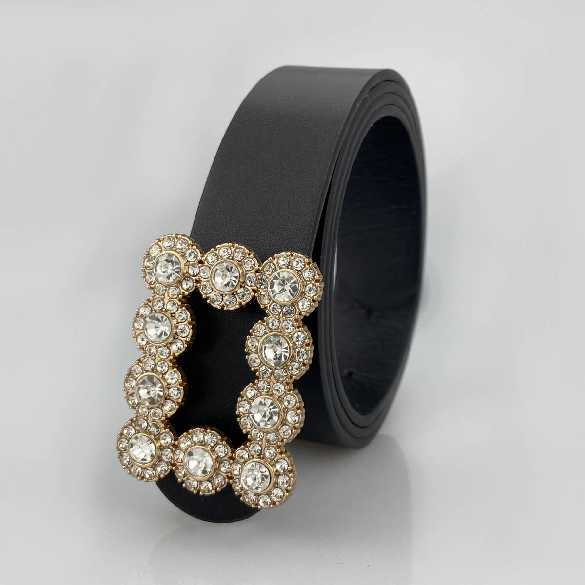 WOMEN FASHION DIAMOND BUCKLE JOKER WIDE BELT_CWABE0122