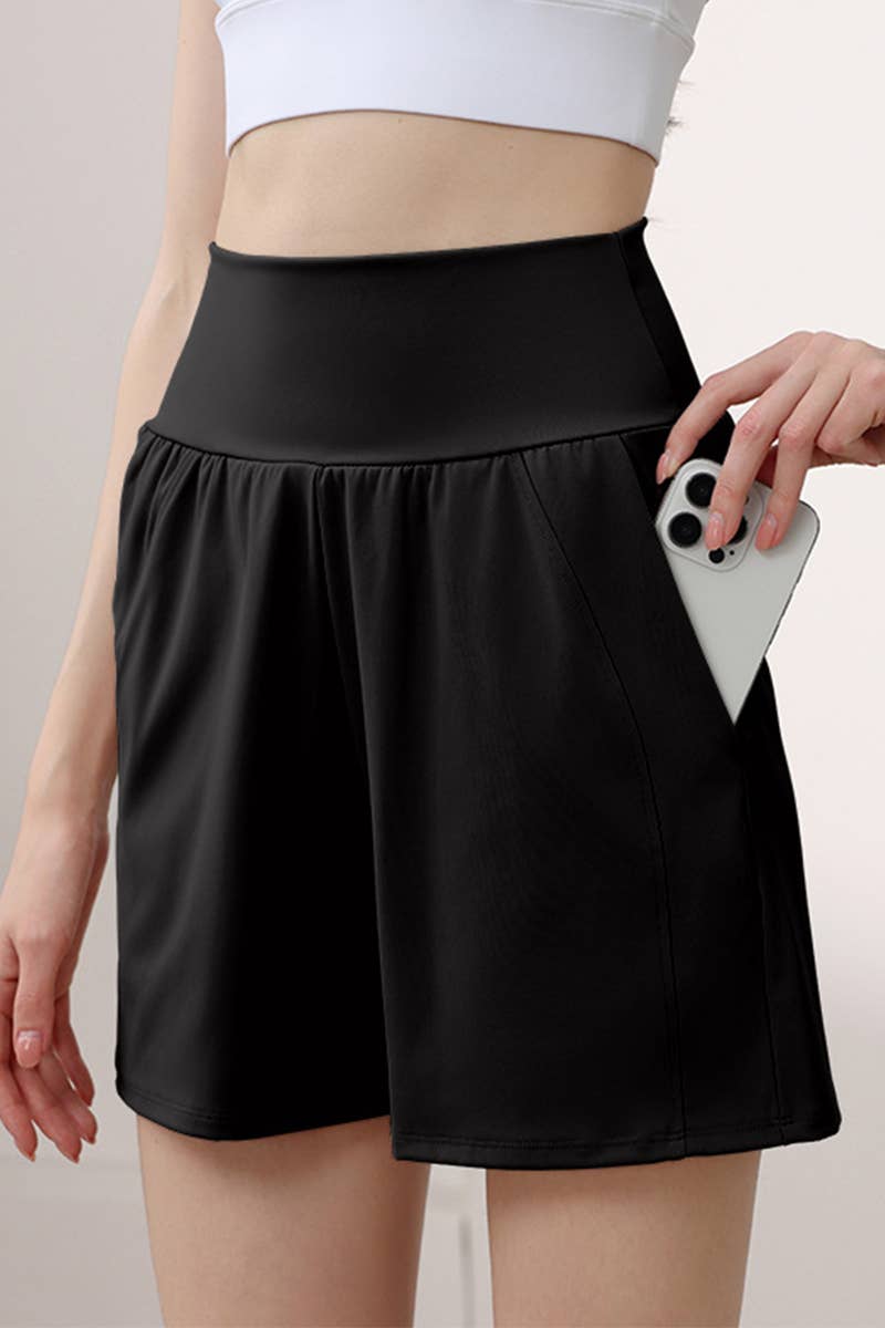 CWBSS0450_SUMMER HIGH WAIST TUMMY CONTROL YOGA SHORTS