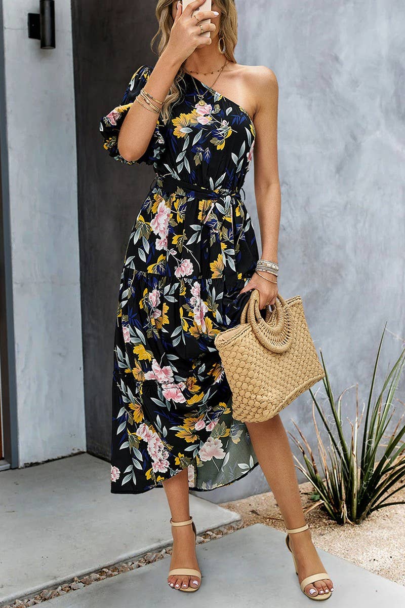 CWDMD4609_SUMMER ELEGANT ONE-SHOULDER MAXI DRESS