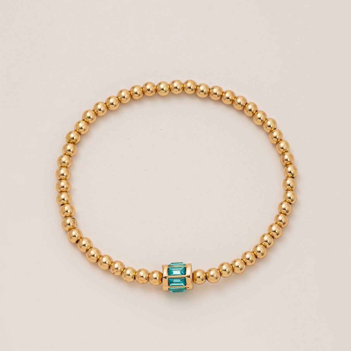 Bead Birthstone Bracelet December- Zircon Charm_CWMM6959