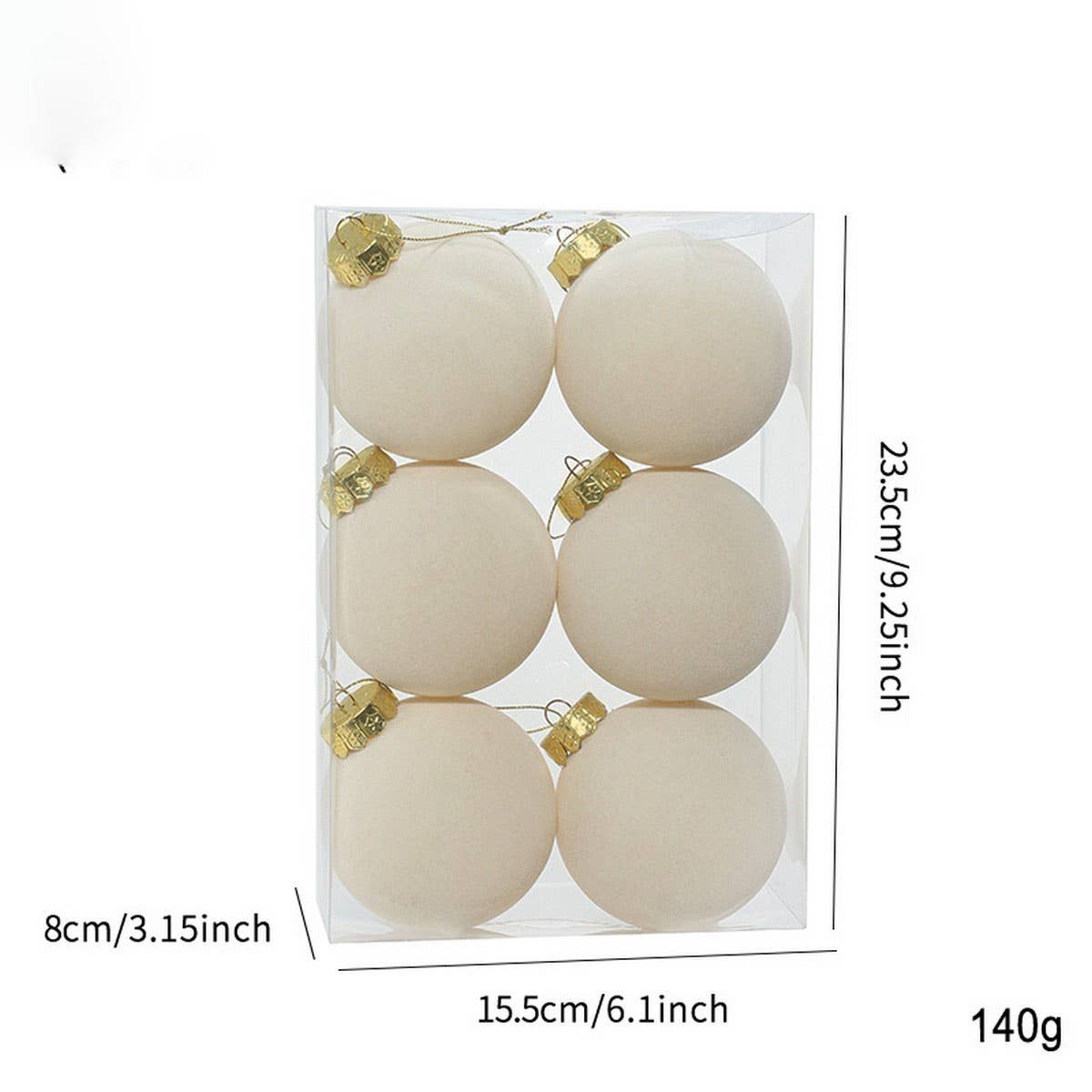 CWMM10399_8CM COLORFUL CHRISTMAS TREE BALL ORNAMENTS 6PCS