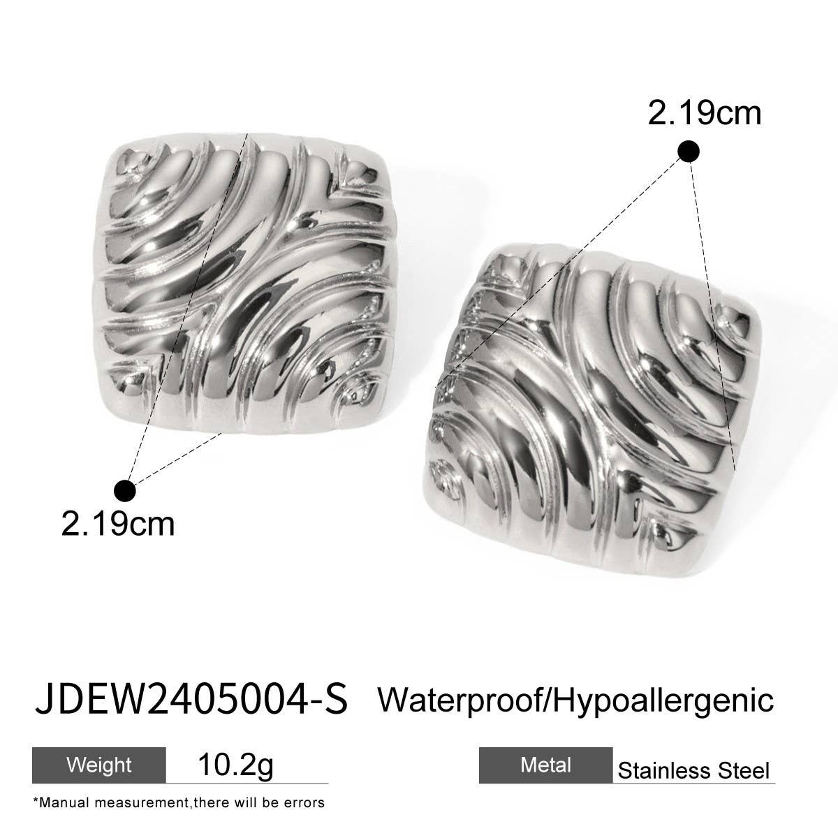 LIGHT LUXURY HORIZONTAL STRIPED ROUND EARRINGS