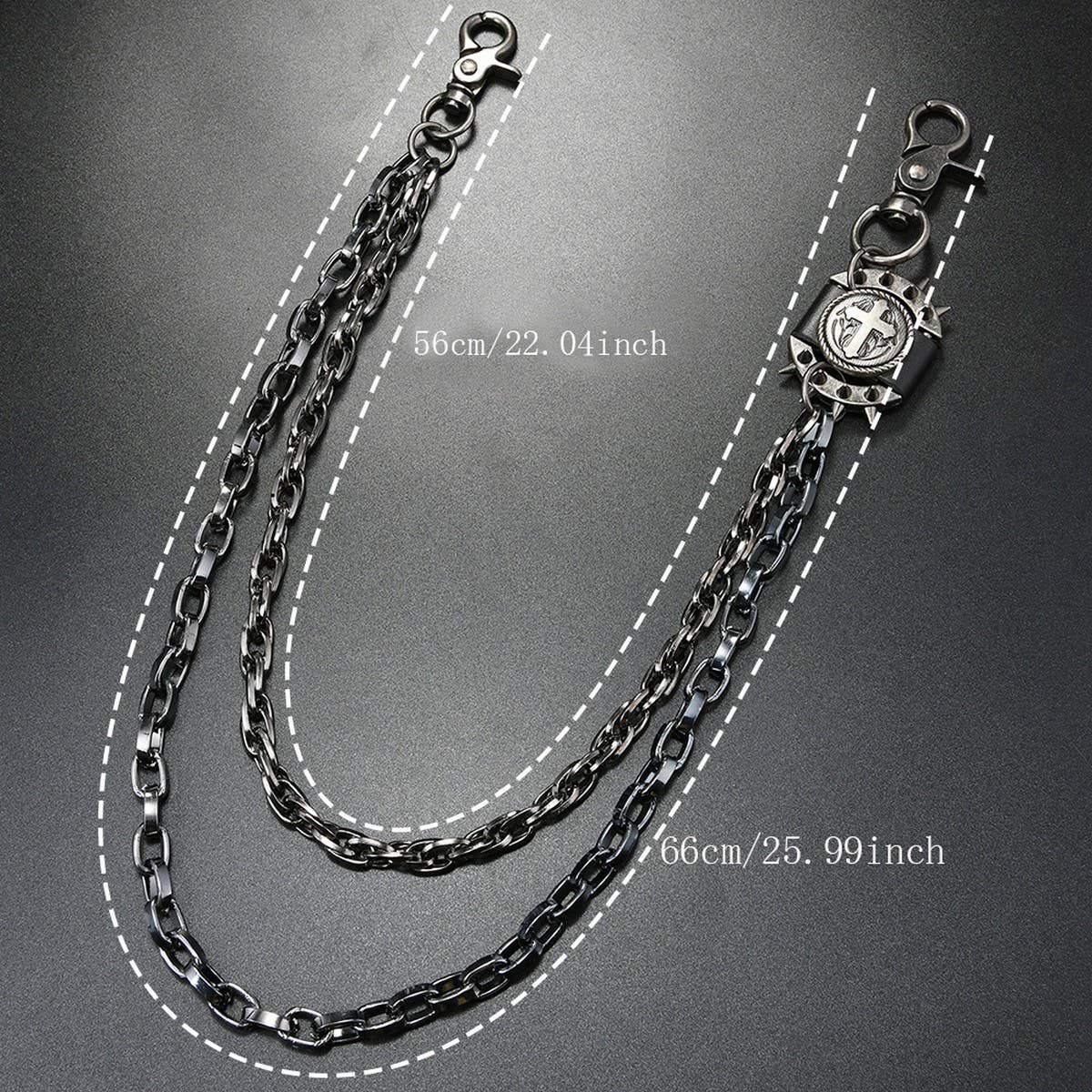 VINTAGE COOL METAL CROSS JEANS CHAIN