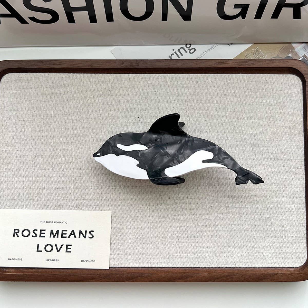 Ocean Hair Claw,Dolphin Whale Jellyfish Large Clip_CWAHA5705