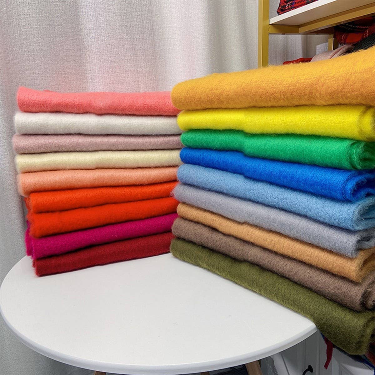 Classic Solid Fringe Scarf ? Thick & Warm