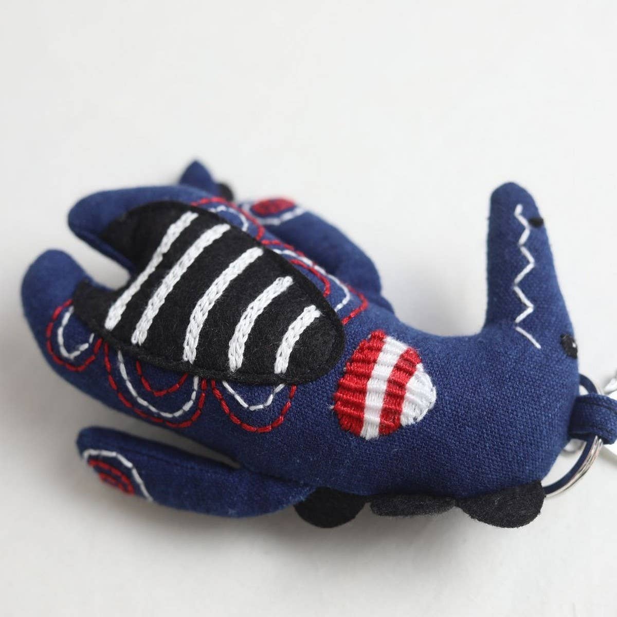 Hand-Embroidered Cute Crocodile Plush Charm