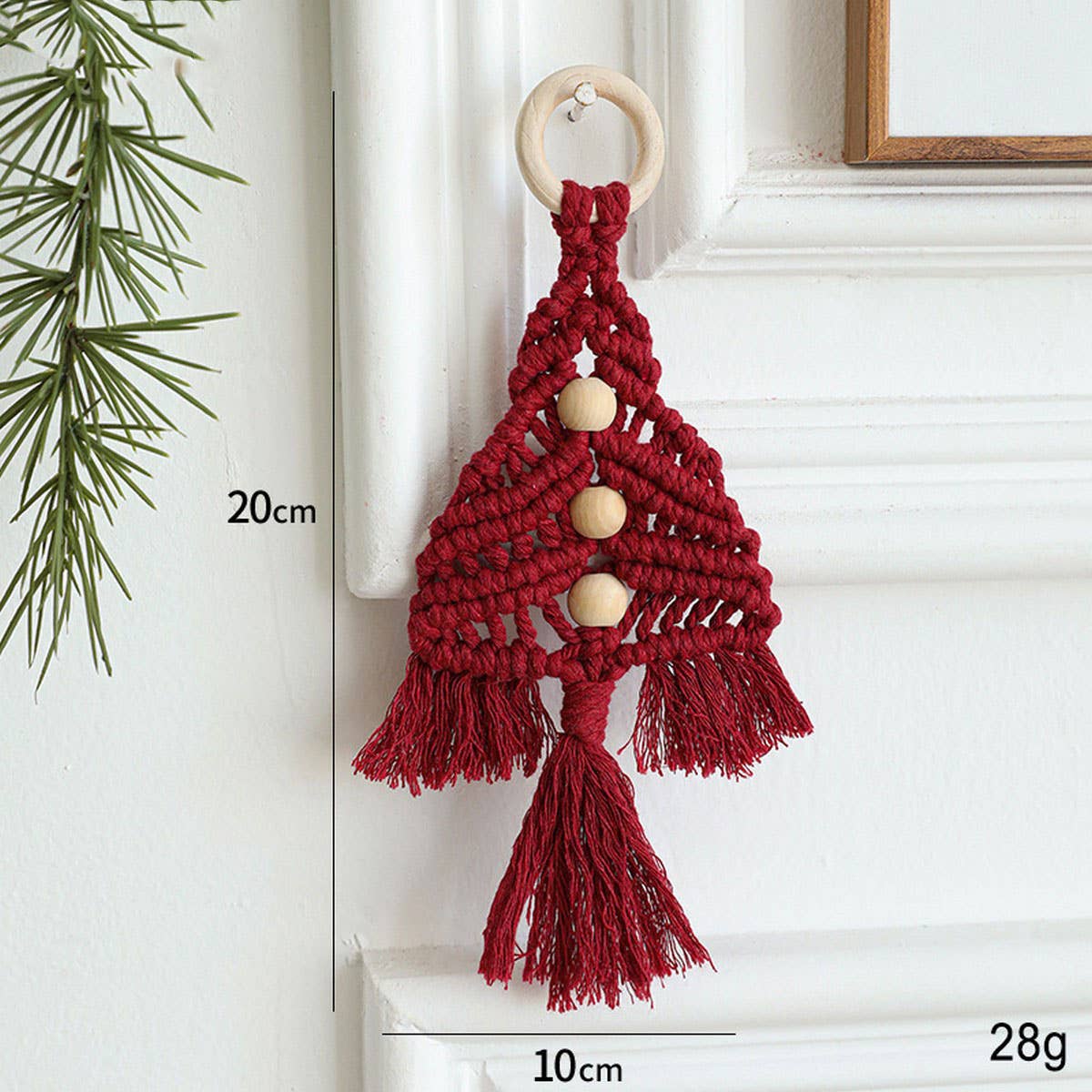 Colorful Woven Bell Christmas Door Wall Hanging