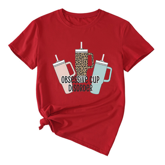 Casual Crew Neck Tee ??Coffee Lover Design_CWTTS1494