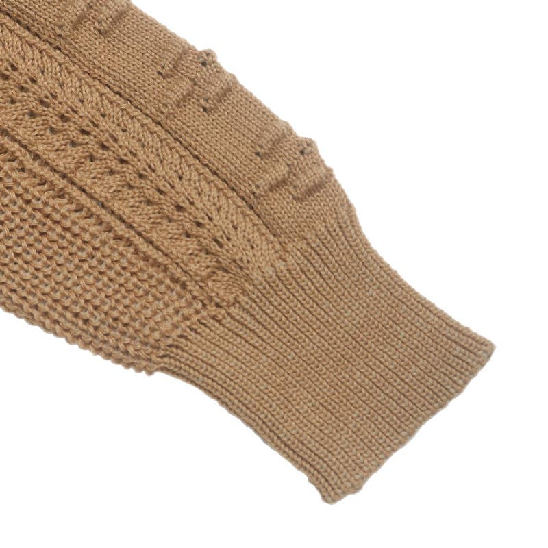 Fashionable simple round-neck jacquard sweater