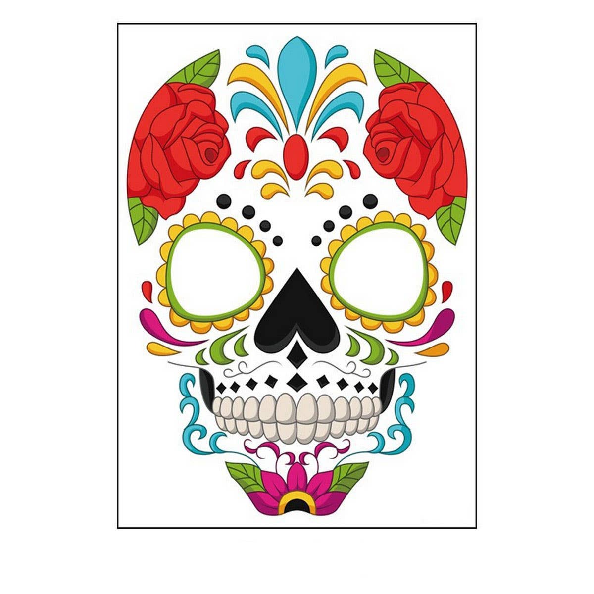 Day of the Dead Face Tattoos ? Waterproof Makeup