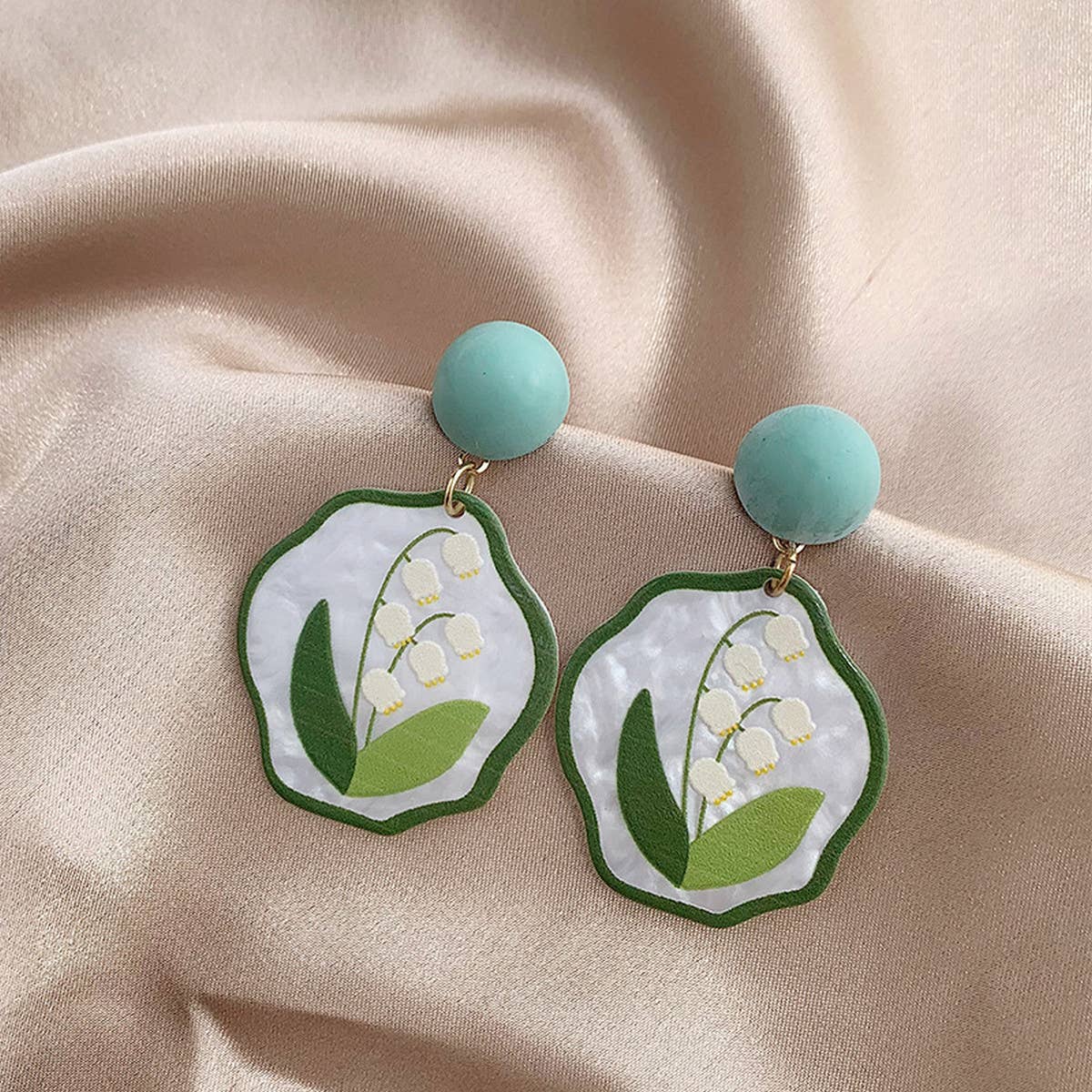 XINLING OIL PAINTING ORCHID EARRINGS_CWAJE1625