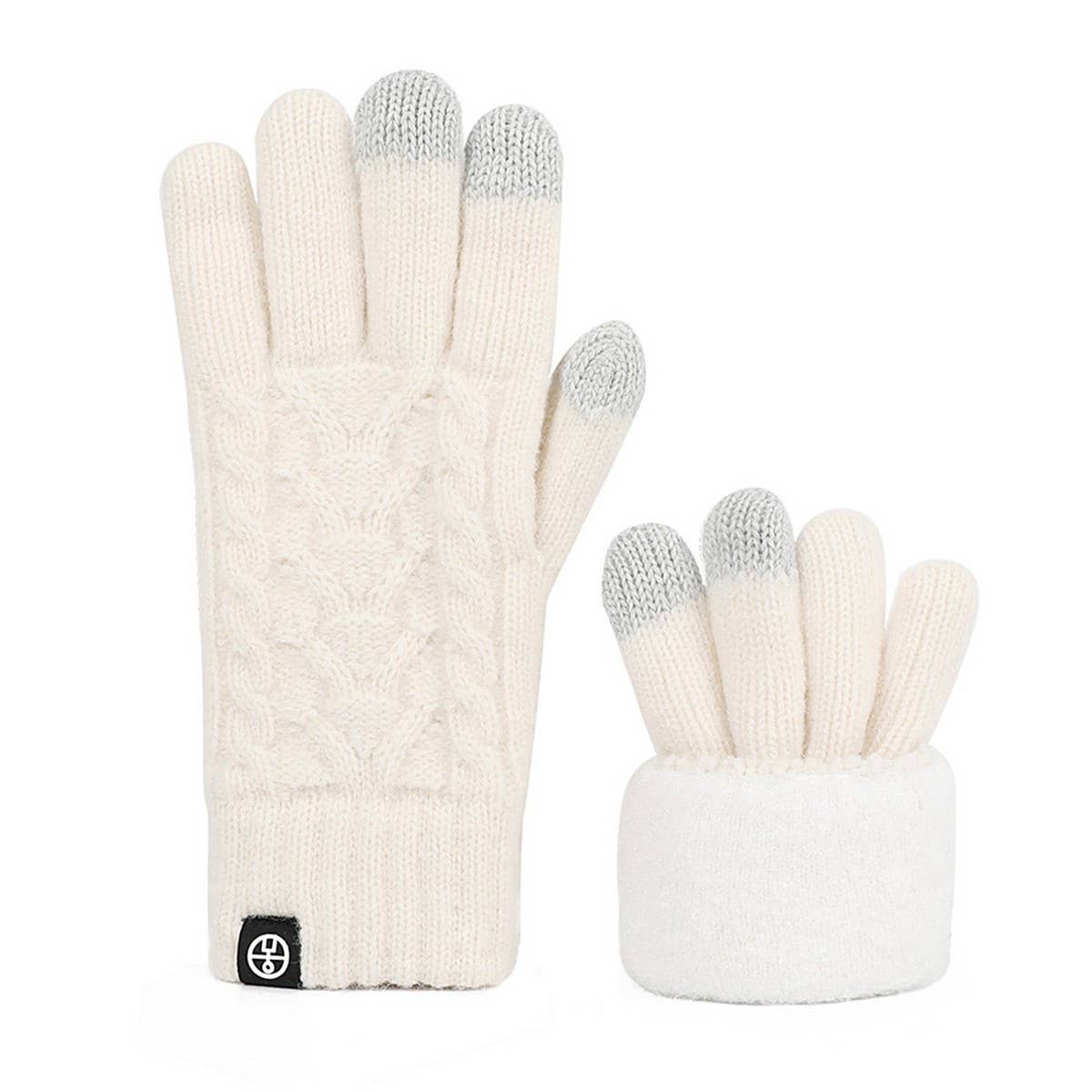 WINTER SOLID COLOR TOUCH SCREEN KNITTED GLOVES_CWAG0411