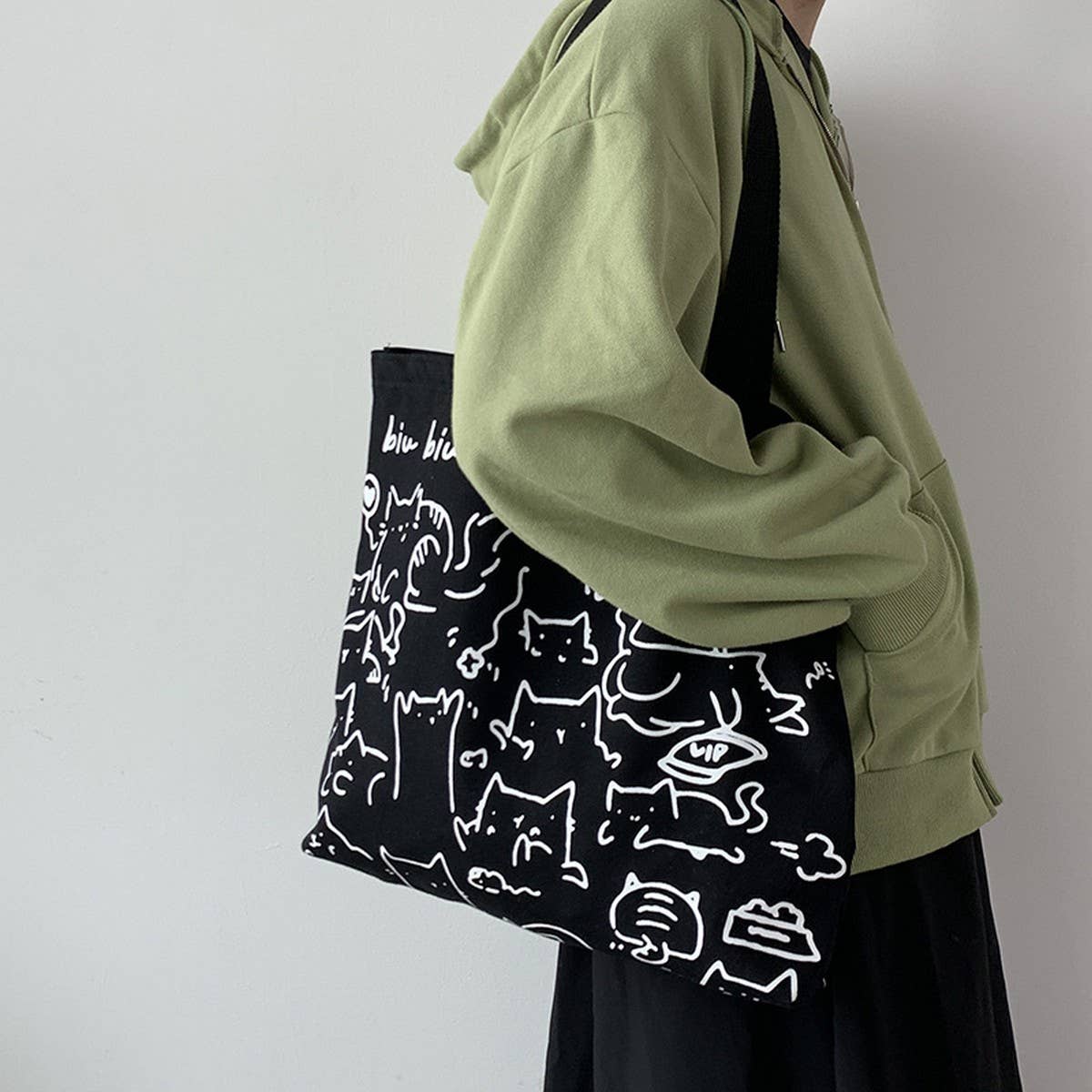 CANVAS TOTE BAGS WITH ADORABLE ANIMAL PRINT_CWAB2046